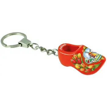 Orange Clog Keychain with Windmill