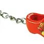 key ring with a clog of 4 cm in the color orange