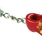 key ring with a clog of 4 cm in the color red