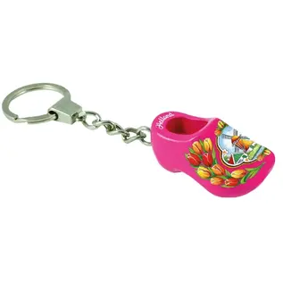 key ring with a clog of 4 cm in the color pink