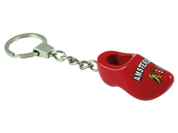 Roter Schlüsselanhänger Clog Amsterdam Roter Schlüsselanhänger Clog Amsterdam