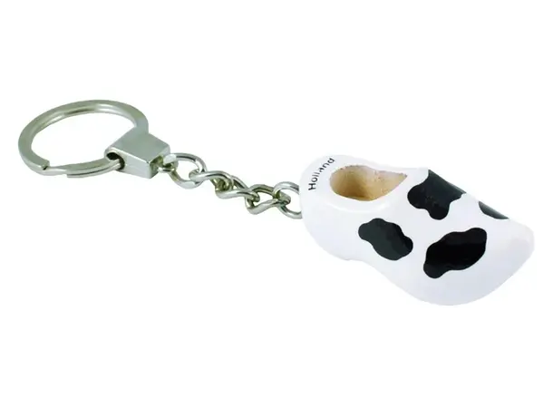 Keyring Clog Cow Motif