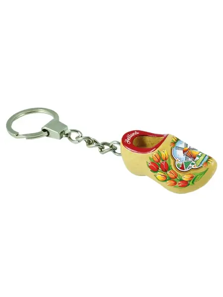 Keychain with Transparent Clog and Windmill