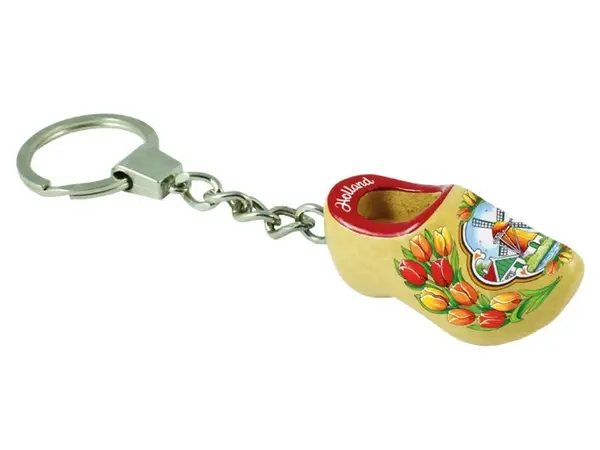 Keychain with Transparent Clog and Windmill