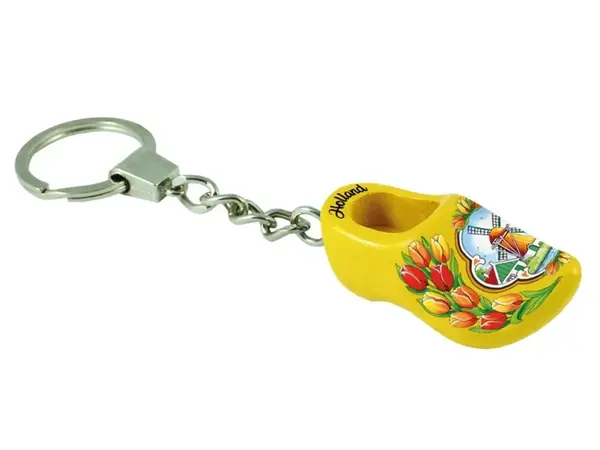 Yellow Keyring Clog with Mill Motif