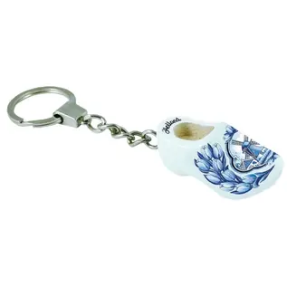 keychain with a wooden shoe 4cm Delft blue