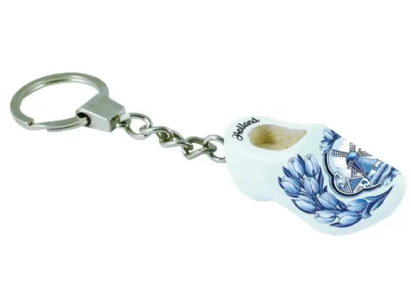 Nijhuis klompenfabriek Sleutelhanger Klompje Delftsblauw