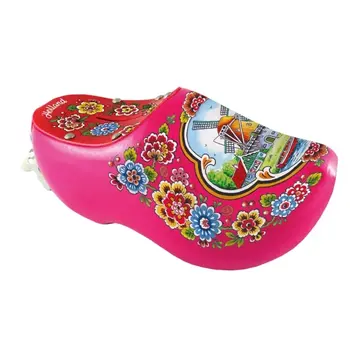 Rosa Spardose Clog mit holländischer Windmühle