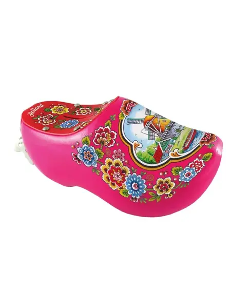 Pink Money Box Clog with Dutch Windmill