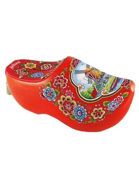 Orange Money Box Clog with Dutch Windmill