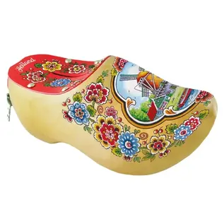 Transparenter Sparschwein-Clog mit Windmühle und Blumen