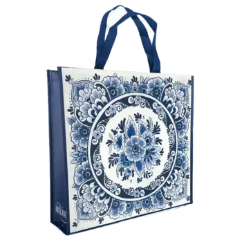 Einkaufstasche mit Delfter Blaublumen