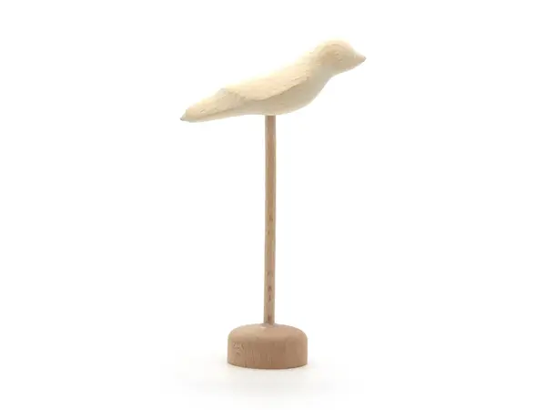 Holzvogel auf einem Stock