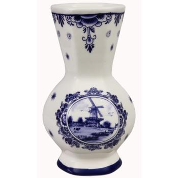 Delfter blaue Vase 4 Seiten klein