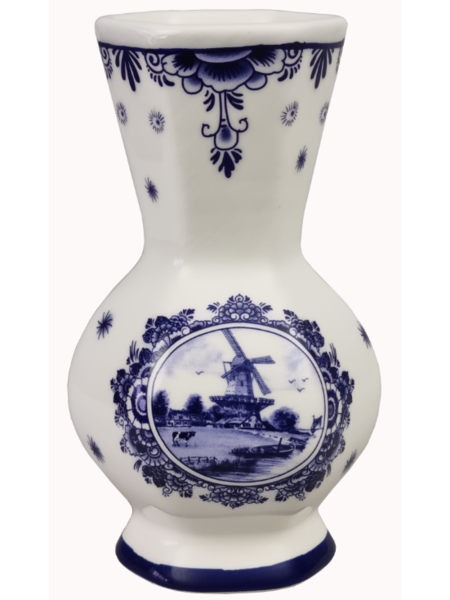 Delfter blaue Vase 4 Seiten klein