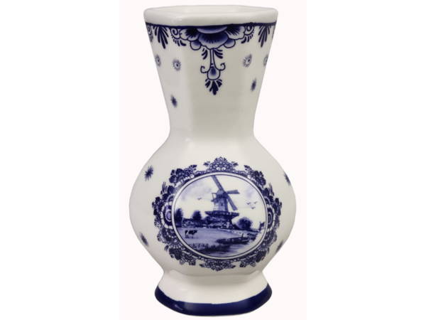 Delft blue vase 4 sides small Delft blue vase 4 sides small