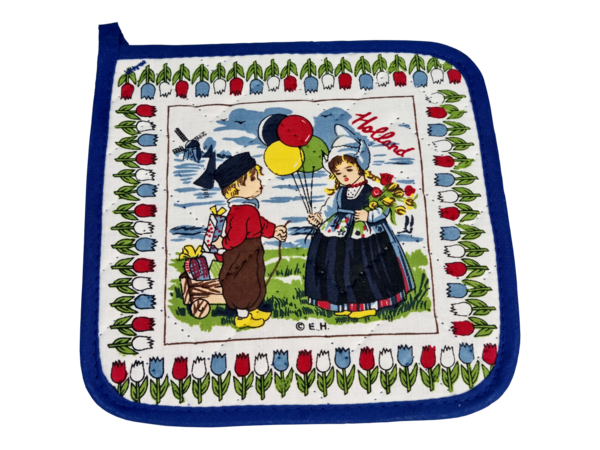 Topflappen mit spielenden Kindern