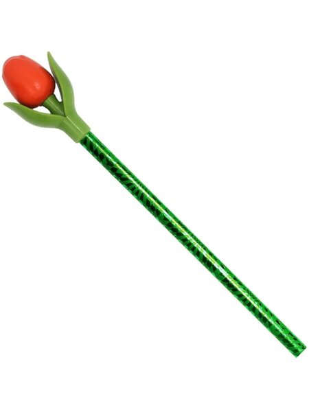 Orange Tulpe auf einem Bleistift