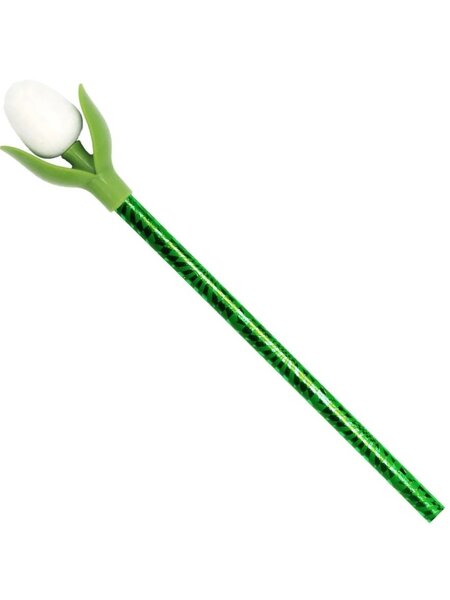 White Mini Tulip on a Pencil