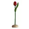  Small Orange Wooden Tulip on Foot