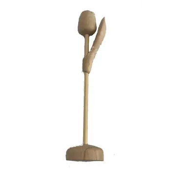 Sanded wooden tulips on Foot