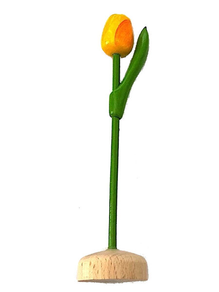 Gele Kleine Houten Tulp op Voetje