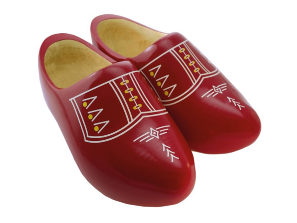 Red Children's Clogs with White Trim
