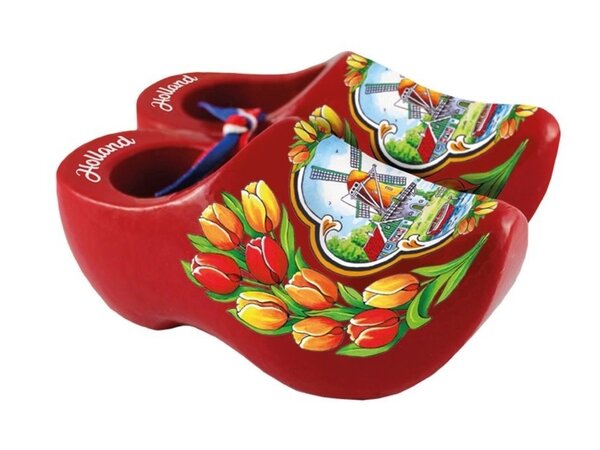 Red souvenir clogs 10cm