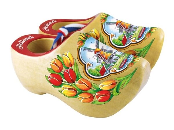 Souvenir Clog Clear Lacquered 10cm