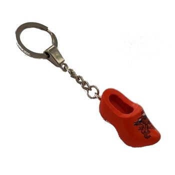 Keyring with an Orange Lion Clog