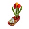  Red Clog with Wooden Tulips