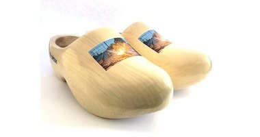 Houten klompen met foto Houten klompen met foto