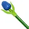  Blaue Mini-Tulpe auf einem Bleistift