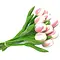  Strauß aus weißen - rosa Holztulpen