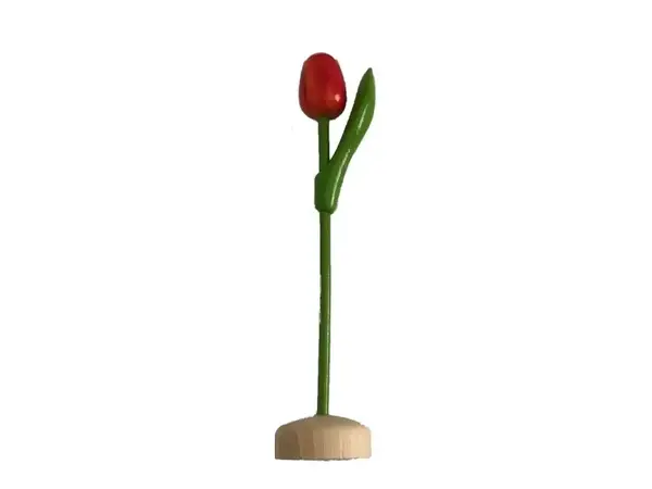 Nijhuis klompenfabriek Houten tulpen met logo op voet 21cm