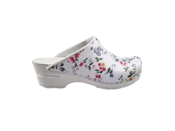Medizinische Clogs mit Blumen