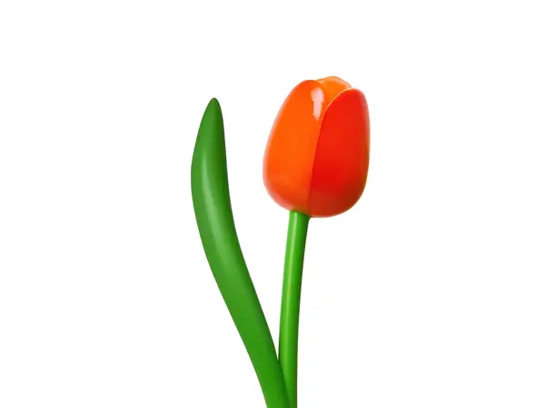 Oranje houten tulp 180cm