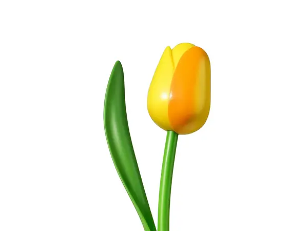 Nijhuis klompenfabriek Gele houten tulp 180cm