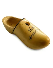 Birdhouse clog painted with text