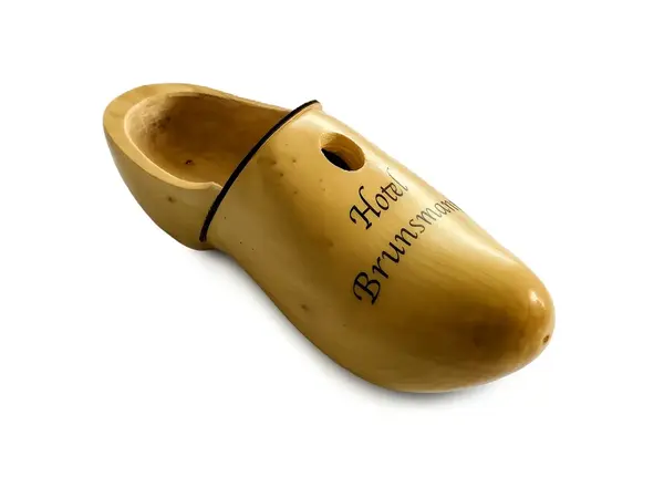 Vogelhaus Clog mit Text gemalt