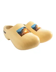 Wooden shoes with photo