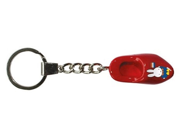 Roter Clog-Schlüsselanhänger mit Miffy
