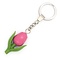  wooden tulip keyring with text