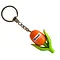  Wooden tulip keychain with logo
