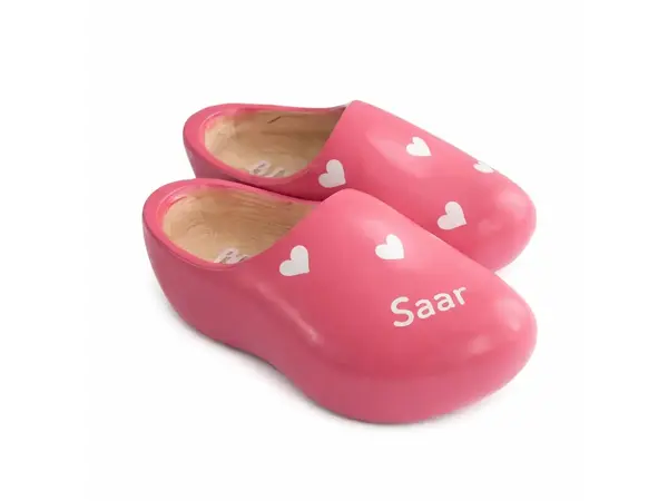 Nijhuis klompenfabriek birth Clogs with text