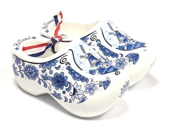 Souvenirs holzschuhe Delfter Blau 10cm