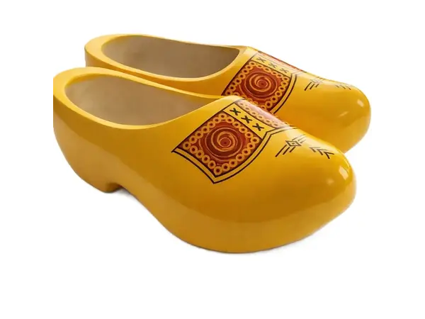 Nijhuis Gelbe Holzschuhe mit Bauernmotiv