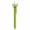  Weiße Tulpe aus Holz auf einem Kugelschreiber