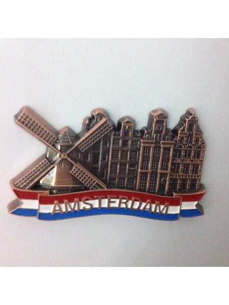 Magneet Amsterdam grachten brons