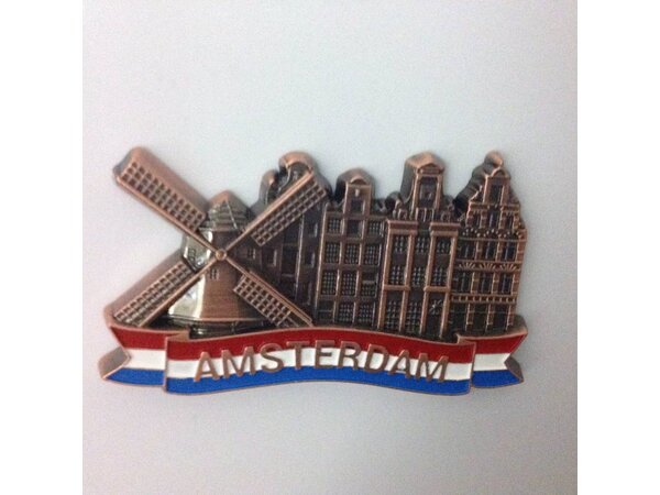 Magnet Amsterdam canal bronze Magnet Amsterdam canal bronze